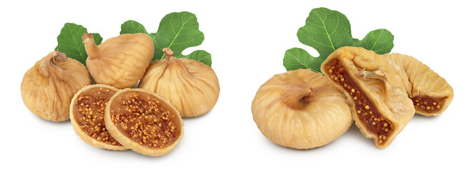 dried fig isolated on white background with full depth of field