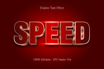 Speed editable text effect 3d emboss Cartoon style Design