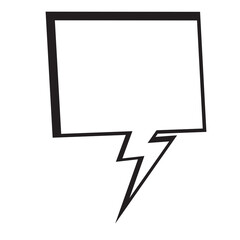 Empty cartoon comic cloud