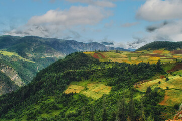 The beautiful landscapes and rivers  of the Lijiang region, China