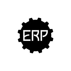 Erp Enterprise Resource Planning Icon isolated on white background