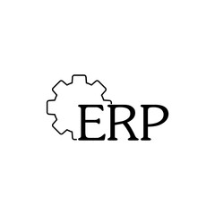 Erp Enterprise Resource Planning Icon isolated on white background