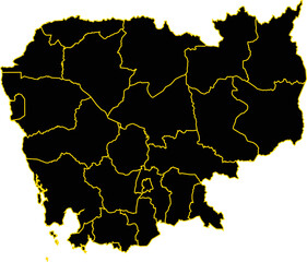 Map of Cambodia,Vector illustration eps 10.