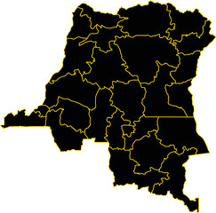 Map of Democratic Republic of Congo,Vector illustration eps 10.