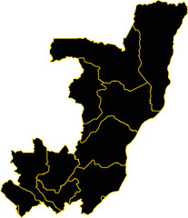 Obraz premium Map of Congo,Vector illustration eps 10.