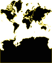 Map of Departments of continents With Antarctica,Vector illustration eps 10.