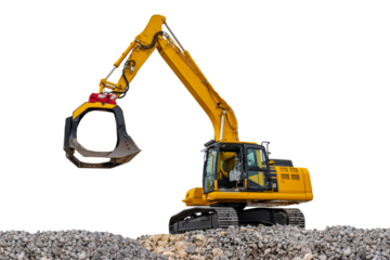 Bagger auf einer Baustelle