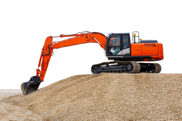 Bagger auf einer Baustelle