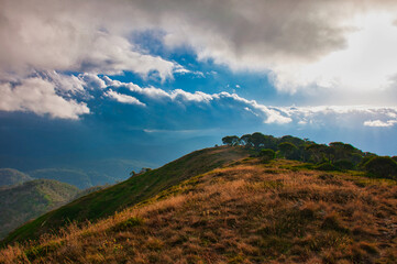 Mt. Speculation in the clouds, Alpine National Park, Australia