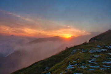 Sunset from Rifugio dal Piaz, Alta Via 2, Dolomites, Italy