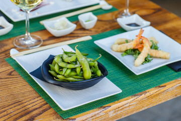 sushi, food, fish, seafood, meal, sashimi, dinner, horizontal, photography, lunch, freshness, rice, chopstick, salmon, raw food, japanese, color image, plate, tuna, japanese food, maki, seaweed, close