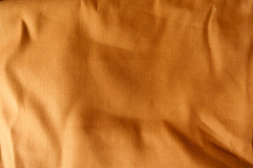 brownish orange hemp and cotton fabric from above