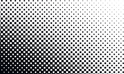 Halftone square dots. Checkered halftone pattern. Abstract squares background.