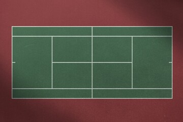 Digitally generated tennis court