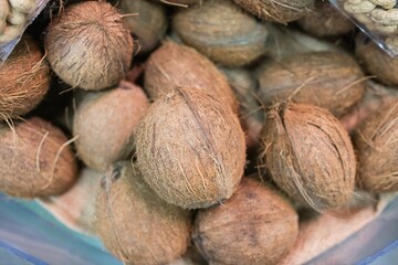 Coconuts at supermarket