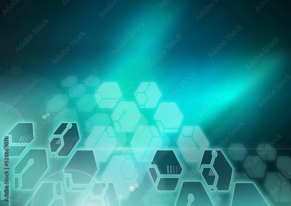 Poster abstract molecular structure background