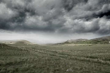 Foto op Canvas Stormy countryside background © vectorfusionart