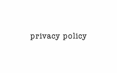 Privacy policy message on a white background 
