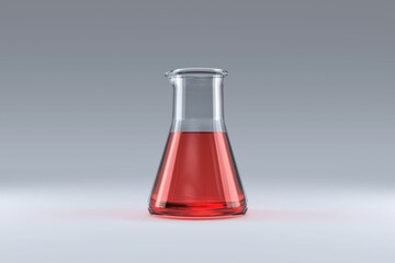 Conical flask with solution