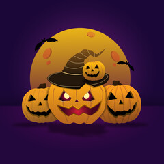 Scary pumpkin illustration