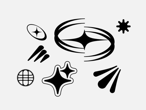 Vector Graphic Assets Set. Bold modern Shapes.