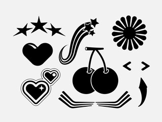 Vector Graphic Assets Set. Bold modern Shapes.