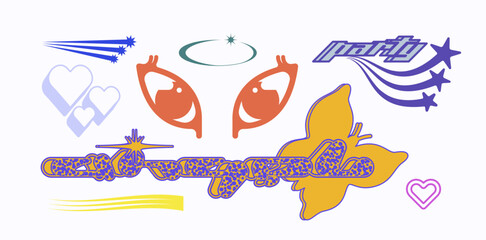 Vector Graphic Assets Set. Bold modern Shapes.