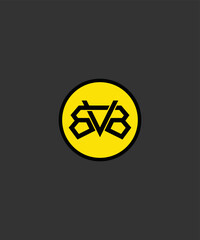 BVB initial monogram logo, a logo suitable for esports and sports fields