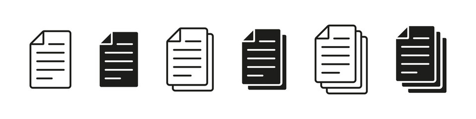 Document icon. File sign. Document page vector note.