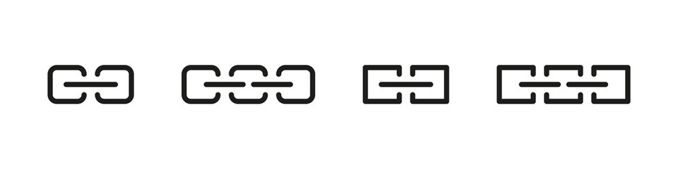 Blockchain icon. Block chain sign vector set. Link data logo symbol. Blockchain modern line icon.