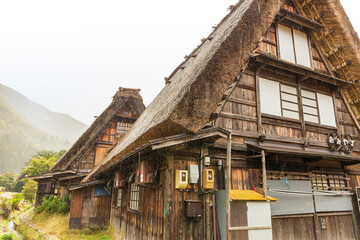 白川郷　白川村　合掌集落　風景　世界遺産　