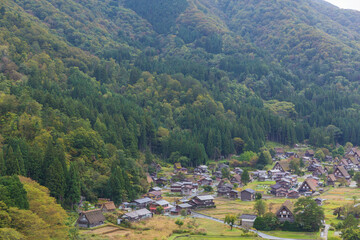 白川郷　白川村　合掌集落　風景　世界遺産　
