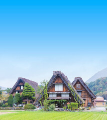 白川郷　白川村　合掌集落　風景　世界遺産　