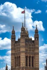 tower of the palace of westminster in london - obrazy, fototapety, plakaty