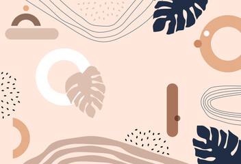 Abstract minimalistic  background. Modern minimalist abstract aesthetic illustrations.