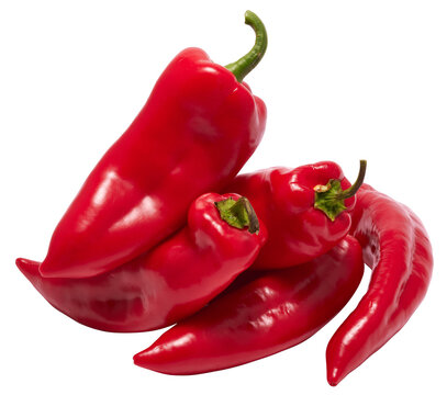 ripe natural organic sweet red Kapia pepper isolated