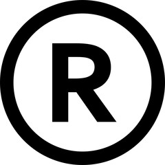 Registered trademark logo. Smart ark and trademark right and license  - obrazy, fototapety, plakaty