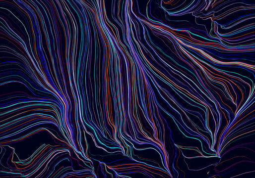 Abstract wavy artistic template. Stripe Background.