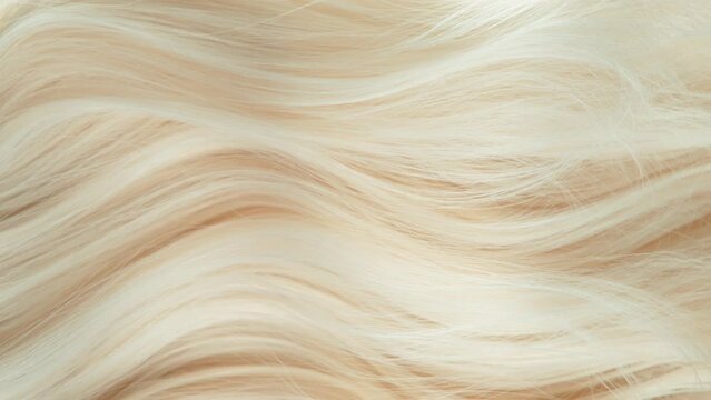 Super Slow Motion Shot of Waving Light Blonde Hair at 1000 fps.