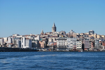 Fototapeta na wymiar Istanbul, Turkey, March 18.2012. Istanbul city, Galata tower and Karaköy