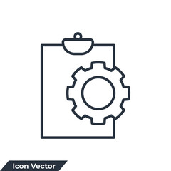 Obraz premium planning icon logo vector illustration. Project Management symbol template for graphic and web design collection
