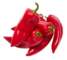 ripe natural organic sweet red Kapia pepper isolated