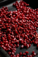 Preserving process of wild rose hip berries harvest