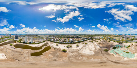 Aerial photo Diplomat Golf course construction circa 2022