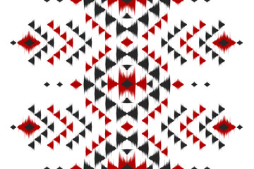 Ethnic ikat seamless pattern in tribal. American, Mexican style. Aztec geometric ornament print. Design for background, wallpaper, illustration, fabric, clothing, carpet, textile, batik, embroidery.
