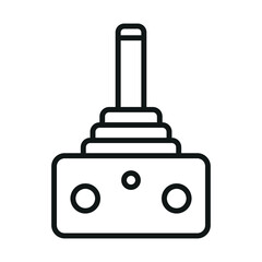 Arcade controller - vintage joystick icon - Editable stroke