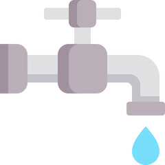 Fototapeta premium water tap flat icon
