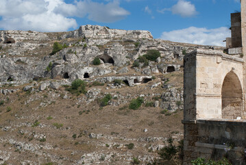 paesaggio delle grotte di Matera