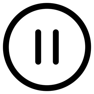 recommend clip art: Pause line icon