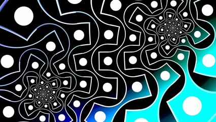 Symmetrical fractal flower, digital artwork for creative graphic